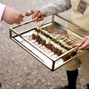 tray of original canapes | Photo credit: Sam Box Photography
